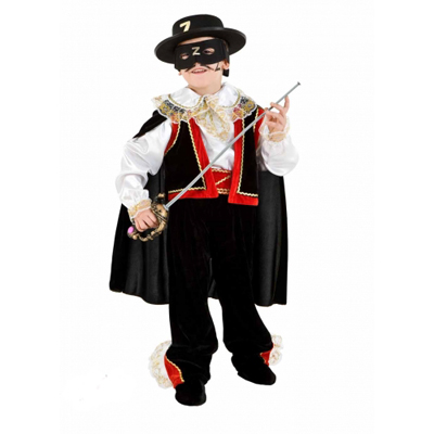 Costume Zorro In Velluto Bimbo